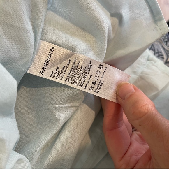 Zimmermann | Matchmaker Keyhole Mini Dress in Blue Bandana - Picture 5 of 6